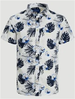 Jack & Jones White / Cloud Dancer James Tulum Shirt