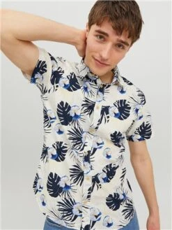 Jack & Jones White / Cloud Dancer James Tulum Shirt -Jack & Jones Store 28522 3