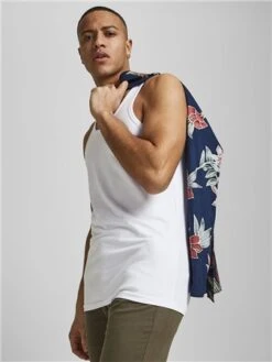 Jack & Jones White Basic Tank Top -Jack & Jones Store 28523 3