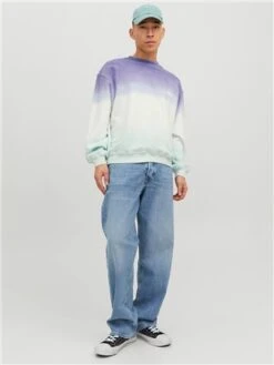 Jack & Jones Twilight Purple Waves Umbre Sweatshirt -Jack & Jones Store 28524 2