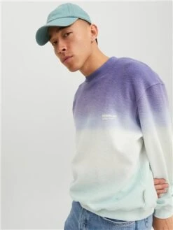 Jack & Jones Twilight Purple Waves Umbre Sweatshirt -Jack & Jones Store 28524 3