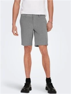 Only & Sons Grey Melange Mark Shorts -Jack & Jones Store 28525 2