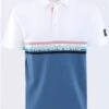 Harper & Lewis Cream / Petrol / Mint One Eighty Short Sleeve Polo