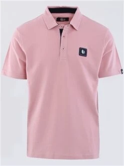 Harper & Lewis Dusty Pink Ivo Short Sleeve Polo
