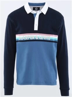 Harper & Lewis Navy / Petrol One Eighty Rugby Polo Top