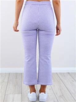 Only Purple Rose/White Carola Gingham Kick Flare -Jack & Jones Store 28550 3