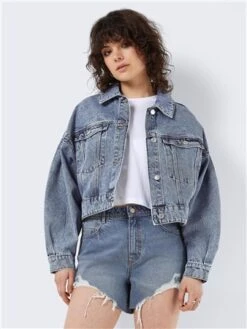 Noisy May Medium Blue Denim Drew Festival Shorts