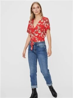 Veromoda Goji Berry Easy Floral Print Top -Jack & Jones Store 28590 2