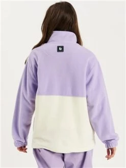 Harper & Lewis Lavender / Peach / Cream Colour Block Primula 1/4 Zip Fleece -Jack & Jones Store 28595 3