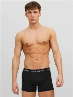 Jack & Jones Black / Bluenight 3-Pack Plain Trunks -Jack & Jones Store 28604 2