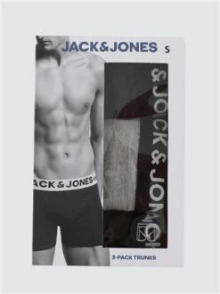 Jack & Jones Black / Bluenight 3-Pack Plain Trunks -Jack & Jones Store 28604 3