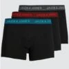 Jack & Jones Grey / Asphalt 3-Pack Plain Trunks