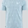 11 Degrees Light Blue Stripe V T-Shirt