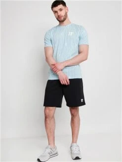 11 Degrees Light Blue Stripe V T-Shirt -Jack & Jones Store 28621 2