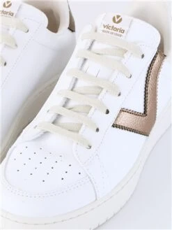 Victoria White / Gold Platino Lace Up Trainer -Jack & Jones Store 28636 2