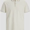Jack & Jones Beige / White Pepper Regular Fit Polo Polo-Shirt