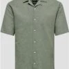 Only & Sons Green / Swamp Slim Fit Resort Collar Shirt