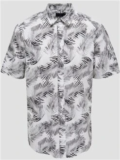 Only & Sons White / Bright White Regular Fit Shirt Collar Shirt