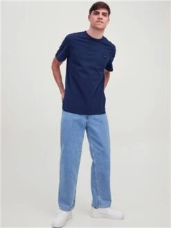 Jack & Jones Navy / Navy Blazer Plain Crew Neck T-Shirt -Jack & Jones Store 28656 2