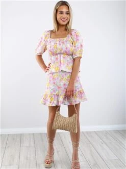 Veromoda Birch / Asta Flower Emma Henna Smock Top -Jack & Jones Store 28659 2