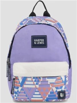 Harper & Lewis Light Lavender Lars Retro Pattern Rucksack -Jack & Jones Store 28672 2