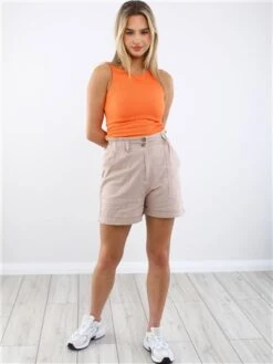 Vivichi Orange Racer Back Ribbed Bodysuit -Jack & Jones Store 28685 2