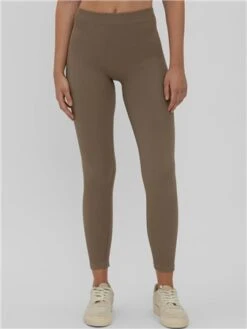 Veromoda Taupe / Fossil Eve Relaxed High Waisted Leggings