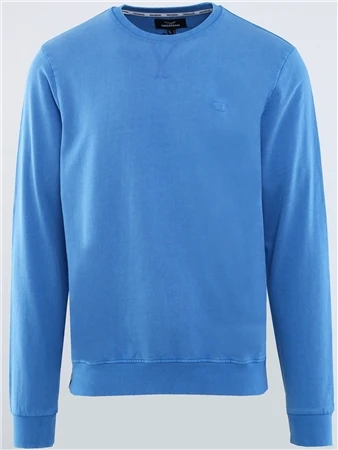 Threadbare Tranquil Blue Crew Neck Fleece Sweatshirt 1 Threadbare Tranquil Blue Crew Neck Fleece Sweatshirt