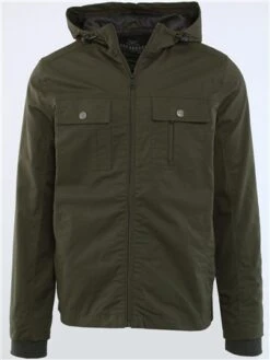 Threadbare Khaki Barcelona Hooded Jacket