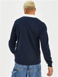 Harper & Lewis Navy / Cream Rugby Shirt -Jack & Jones Store 28745 2