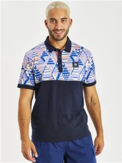Harper & Lewis Navy Pattern Polo Shirt -Jack & Jones Store 28746 3