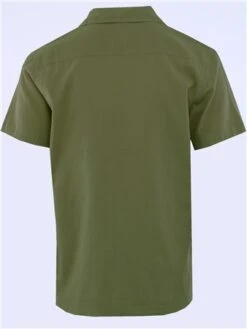 Brave Soul Khaki Button Through Short Sleeve Shirt -Jack & Jones Store 28754 3