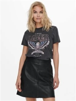 Only Black Lucy Printed T-Shirt