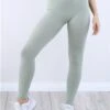 Missy Empire Mint Seamless Ribbed High Waisted Leggings