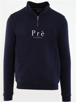 Pre London Navy 1/4 Zip Sweat