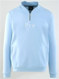 Pre London Light Blue 1/4 Zip Sweat