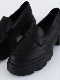 No Doubt Black Faux Leather Slip On Shoe -Jack & Jones Store 28791 2