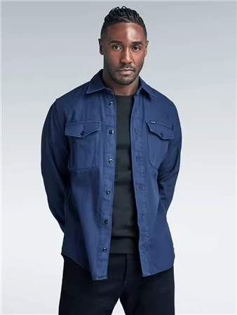 Gstar Pacific Heather Marine Slim Shirt 4 Gstar Pacific Heather Marine Slim Shirt - Image 4