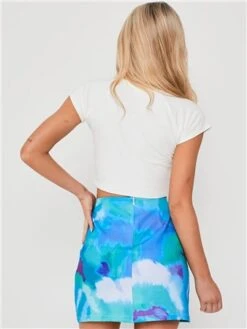 Saint Genies Blue Print Tie Dye Split Skirt -Jack & Jones Store 28826 3