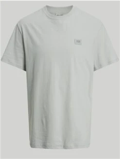 Jack & Jones Grey / High-Rise Plain O-Neck T-Shirt