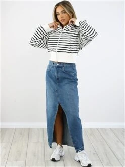 Neon & Nylon Blue / Medium Blue Denim Alina Hw Ex Long Skirt -Jack & Jones Store 28830 2