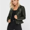 Only Green / Rosin Gemma Biker Faux Leather Jacket