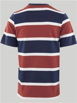 Jack & Jones Red / Winery Striped Crew Neck T-Shirt -Jack & Jones Store 28838 3