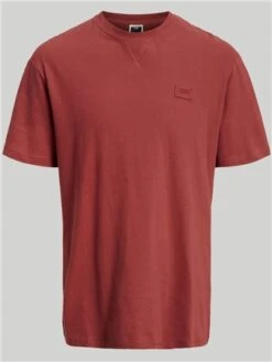 Jack & Jones Red / Rosewood Plain O-Neck T-Shirt