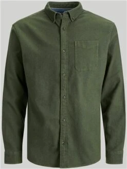 Jack & Jones Green / Forest Night Classic Walter Long Sleeve Shirt