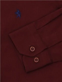 Alex & Turner Burgundy Button Long Sleeve Shirt -Jack & Jones Store 28852 2