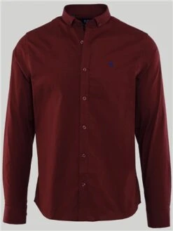 Alex & Turner Burgundy Button Long Sleeve Shirt