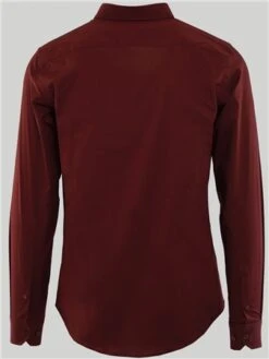 Alex & Turner Burgundy Button Long Sleeve Shirt -Jack & Jones Store 28852 3
