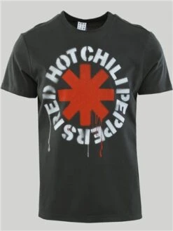 Amplified Charcoal Red Hot Chili Peppers Printed Tee