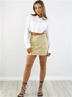 Saint Genies Beige Sybil Cargo Skirt -Jack & Jones Store 28866 2
